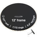 12' Round Trampoline Jumping Mat with 72 Rings T931040