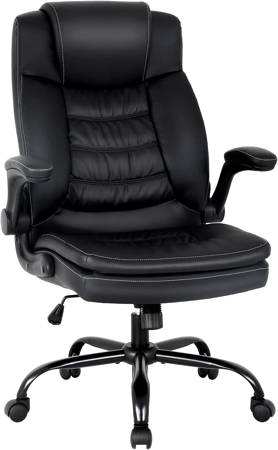 Black PU Leather Ergonomic High Back Office Chair with Lumbar Support Z662801