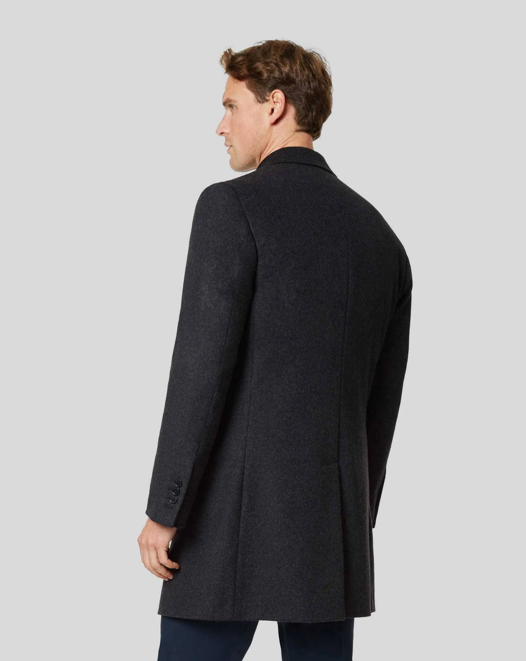 Charcoal Wool Cashmere Coat K8192