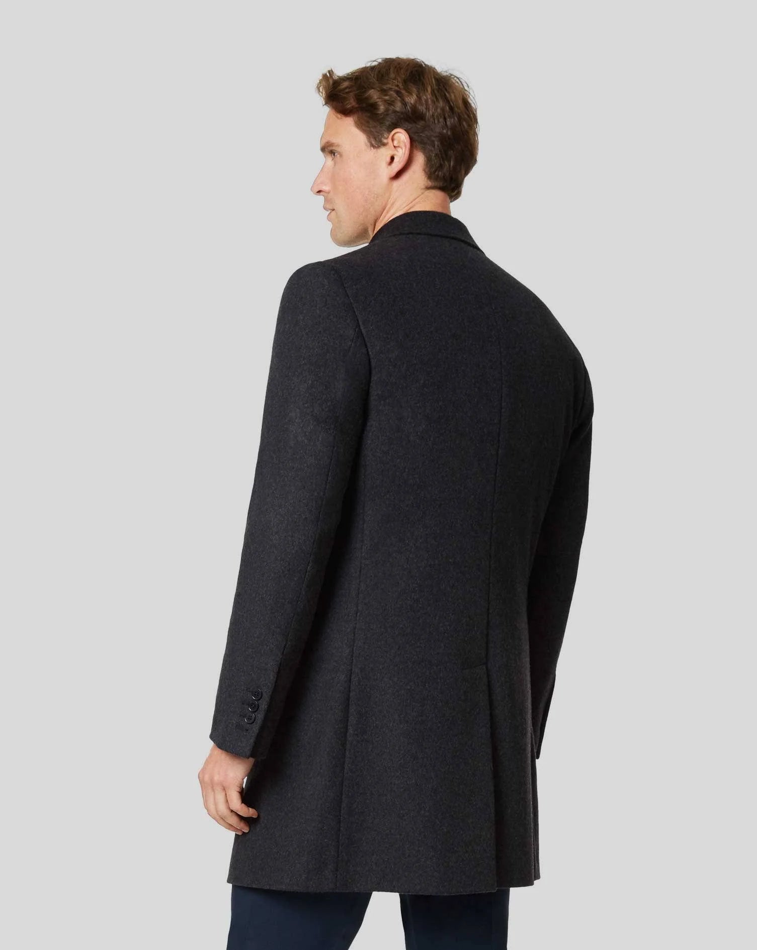 Charcoal Wool Cashmere Coat K8192