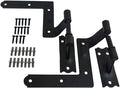 4 Pack Steel Blind Shutter Hinge, 2-1/8 Offset, Powder Coated Matte Black A1765