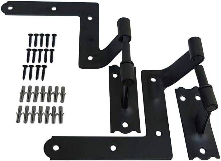 4 Pack Steel Blind Shutter Hinge, 2-1/8 Offset, Powder Coated Matte Black A1765