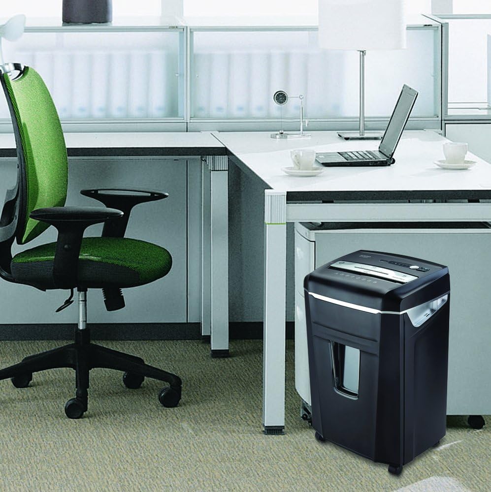10-Sheet Micro-Cut Paper Shredder with Pull-Out Wastebasket B506