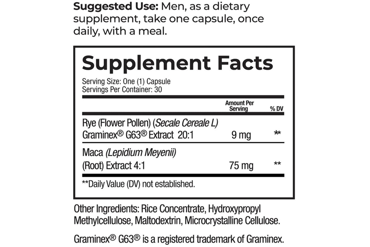 Prostate Supplement, 2 Bottles, 60 Capsules O392054