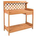 Natural Wood Potting Bench I95603