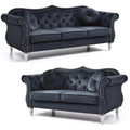 Black Sofa and Loveseat Furniture Set J29909