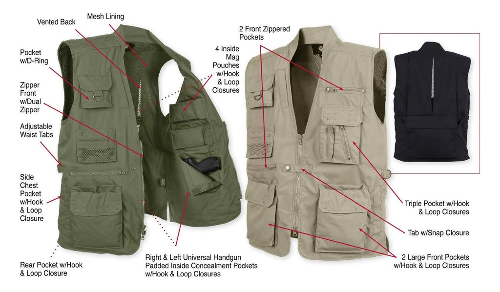 Khaki Concealed Carry Vest C664447