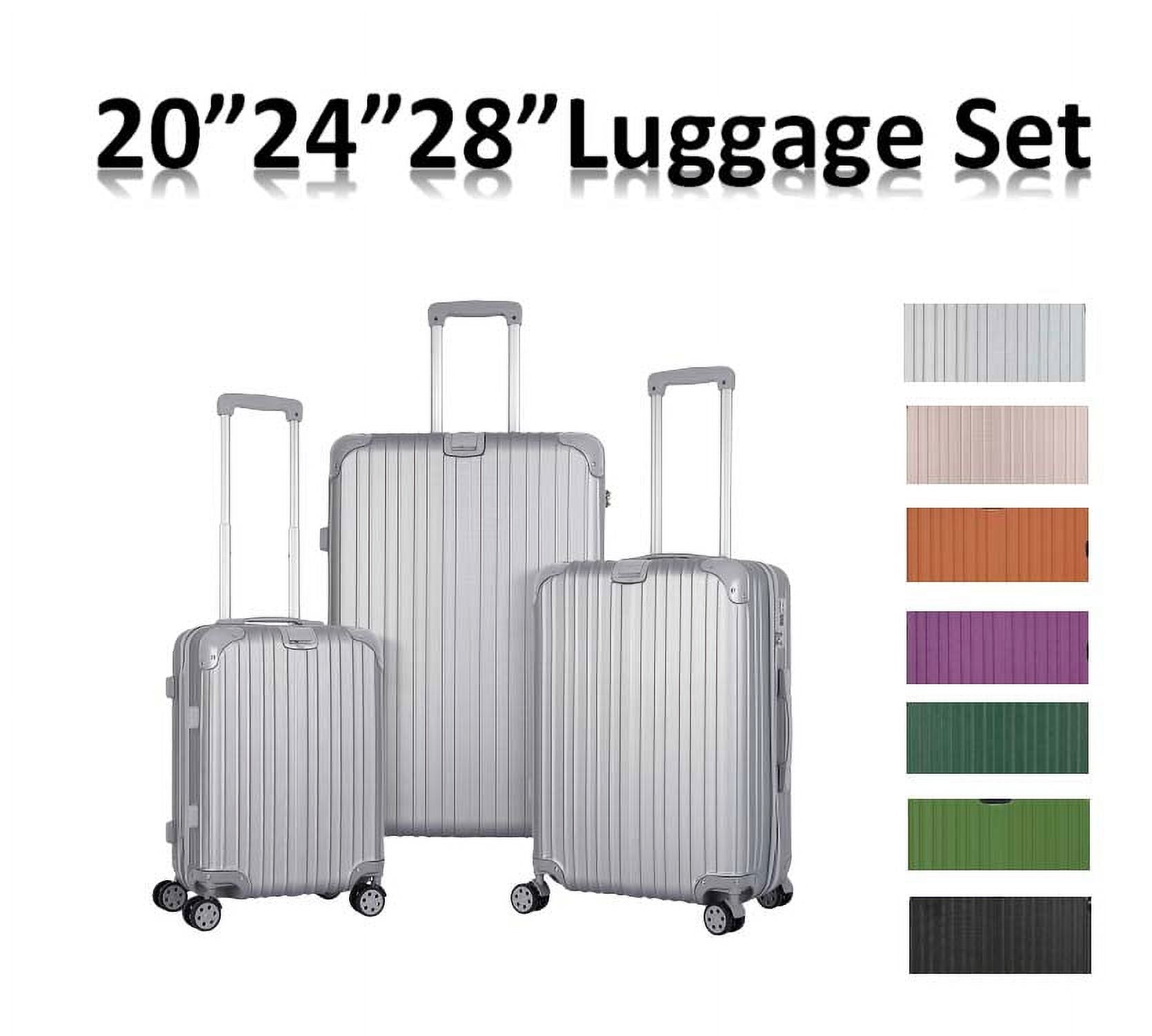 Three-Piece Hard Leather Luggage Set with Lock X633