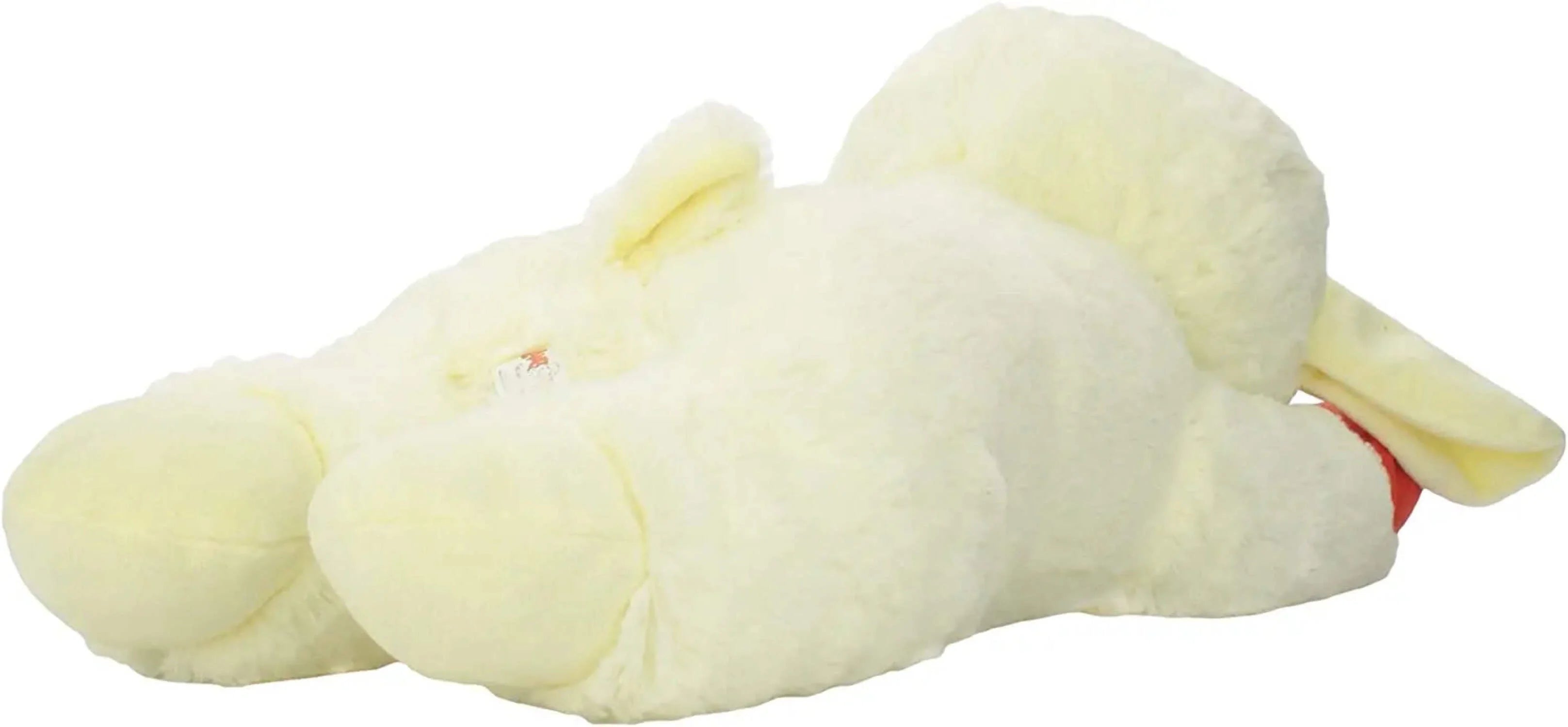 Jumbo White Plush Dog Toy with Squeaker, 24 inches W350