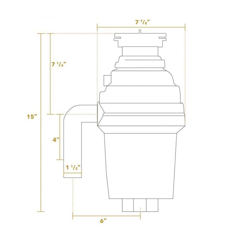 Polished Chrome Garbage Disposal with Solid Brass Flange H654743