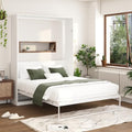 White Twin Murphy Bed with Drawer F268901