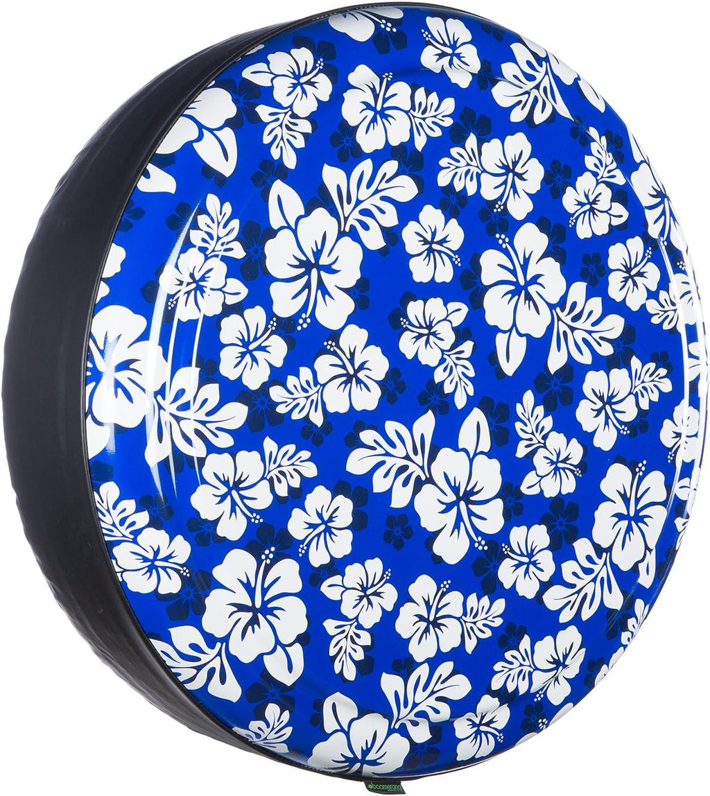 32" Rigid Tire Cover Hawaiian Print Blue V62140