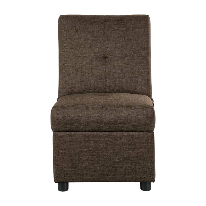 Wood Storage Ottoman with Chair in Brown G970