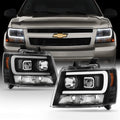 Smoked Lens LED DRL Projector Head Lights Pair R645046