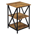 3 Tier End Table Barnwood/Black Z3500