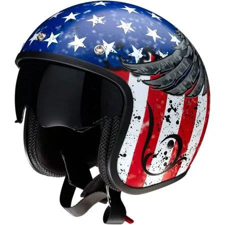 Open Face Helmet Red/Blue/White XL G5382