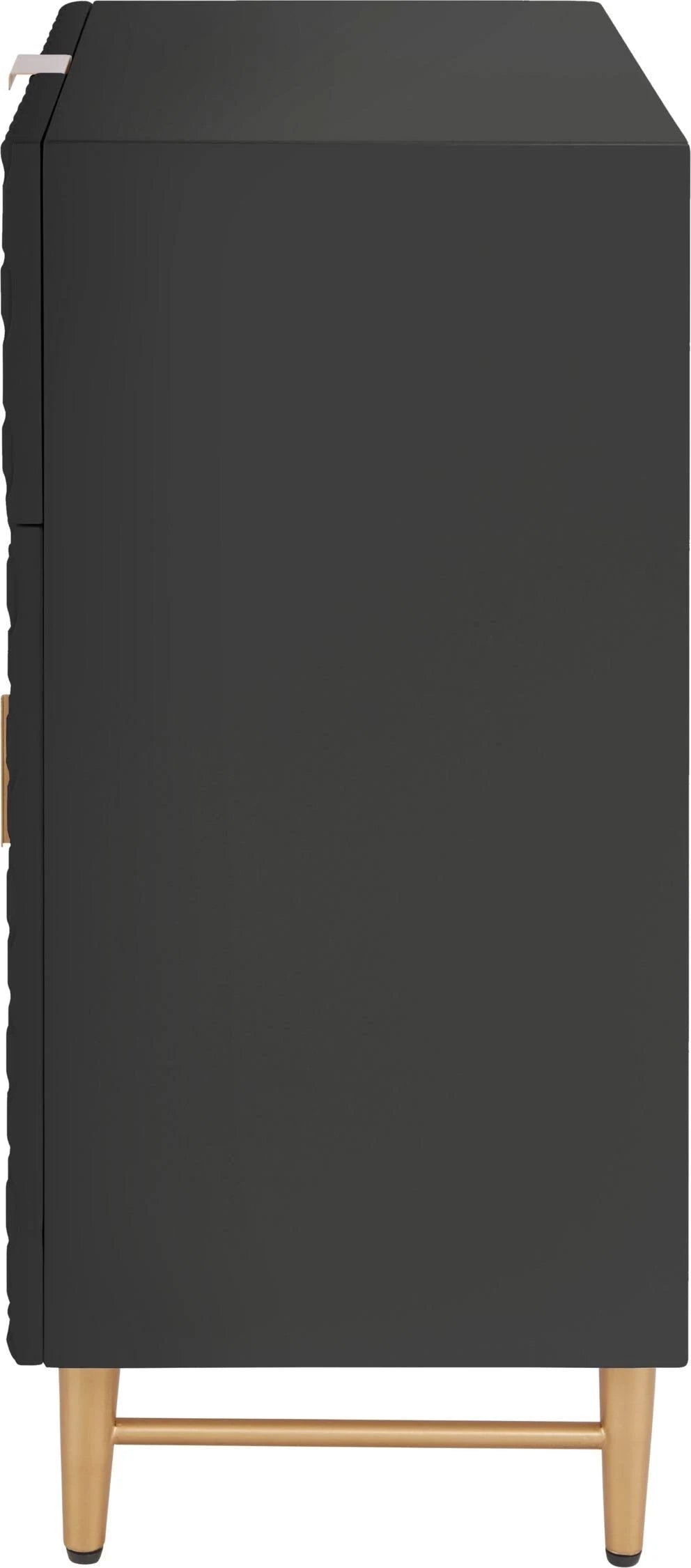 Glossy Black 1-Drawer Small Cabinet B322