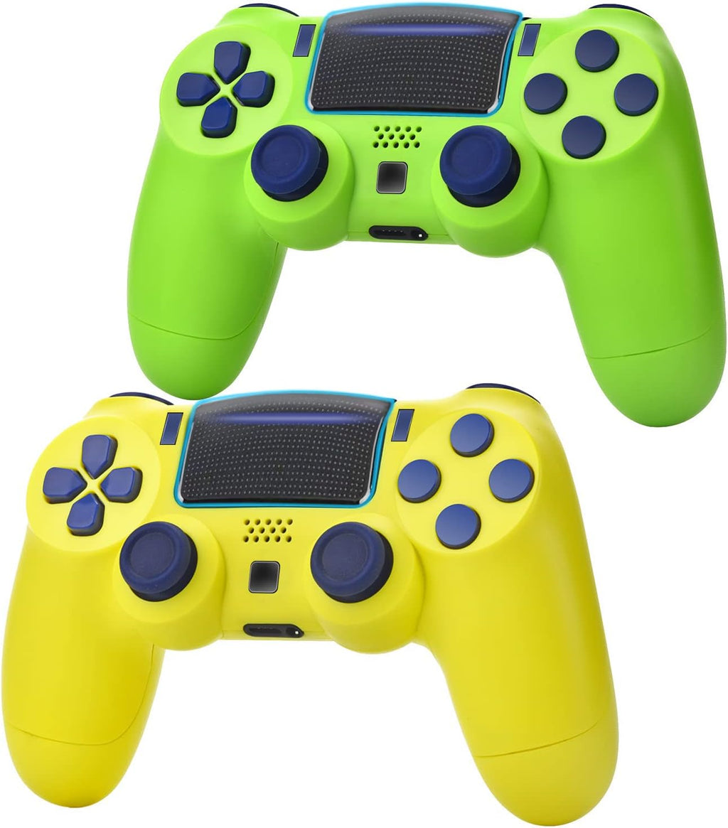 2 Pack Wireless Game Controller for PS4 (Green Yellow) N2399