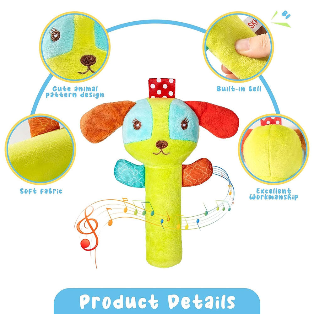 3 Pack Baby Soft Rattle Sensory Toys with Sound Z336547