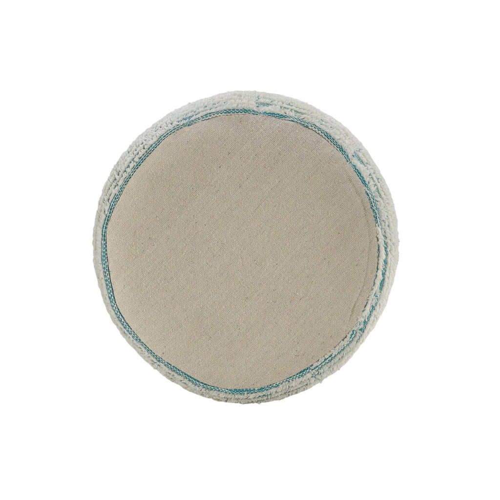 Coral Textured Distressed Pouf Q72392