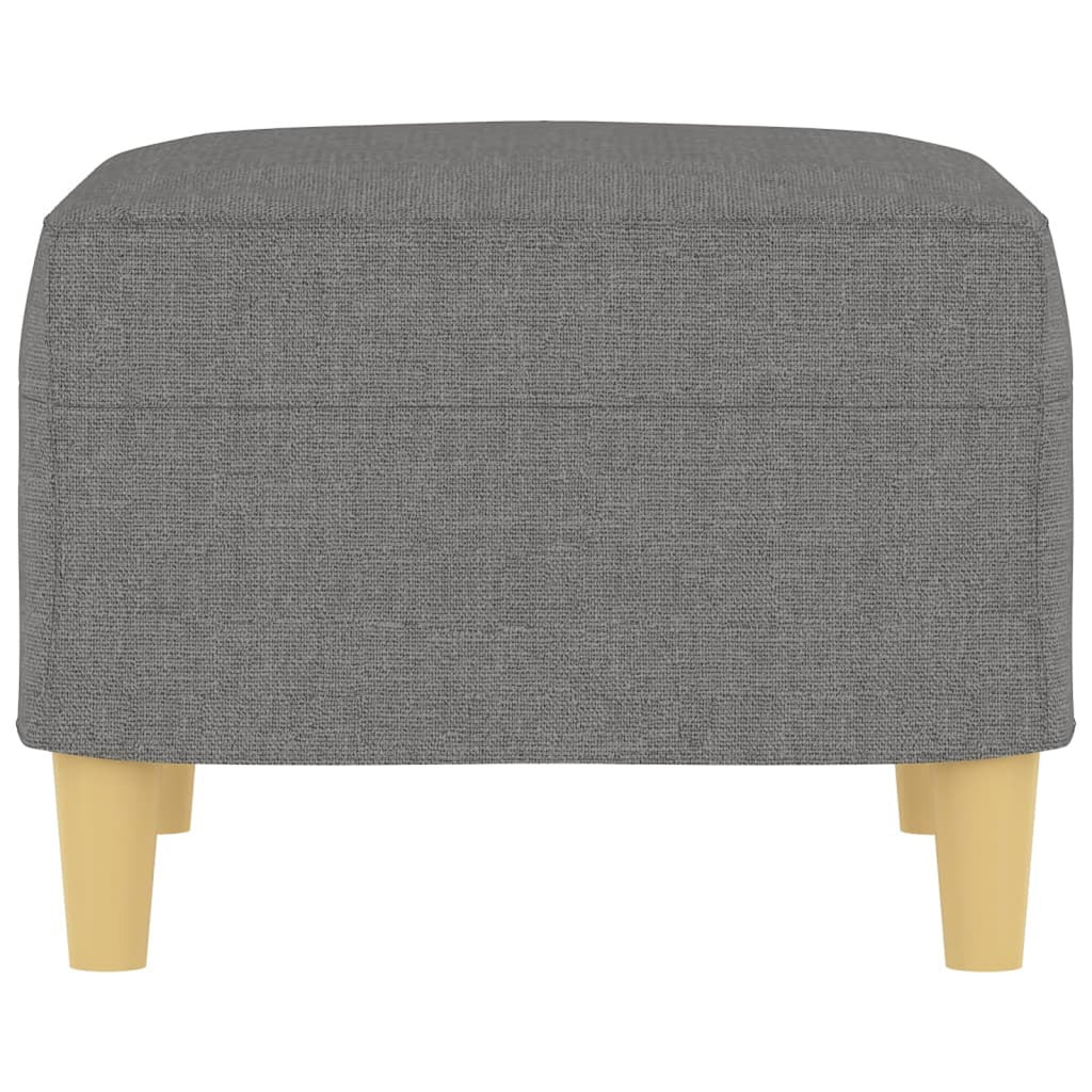 Fabric Padded Ottoman with Wood Legs Stool C75472