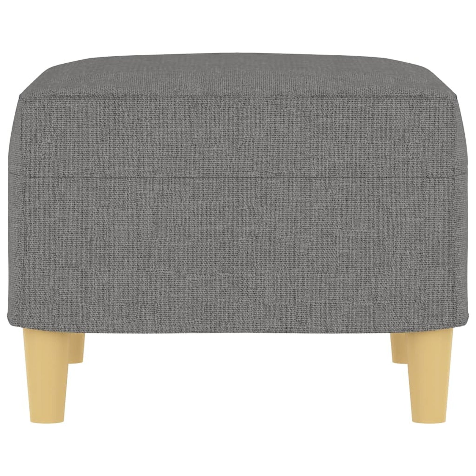 Fabric Padded Ottoman with Wood Legs Stool C75472