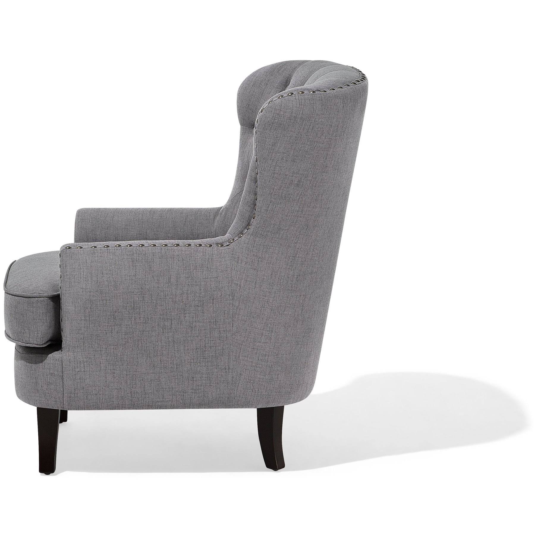 Fabric Wingback Chair Gray V924