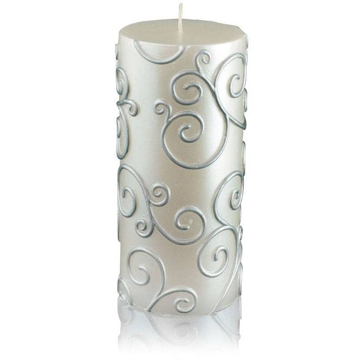 Purple Scroll Pillar Candle 12Pcs C636857