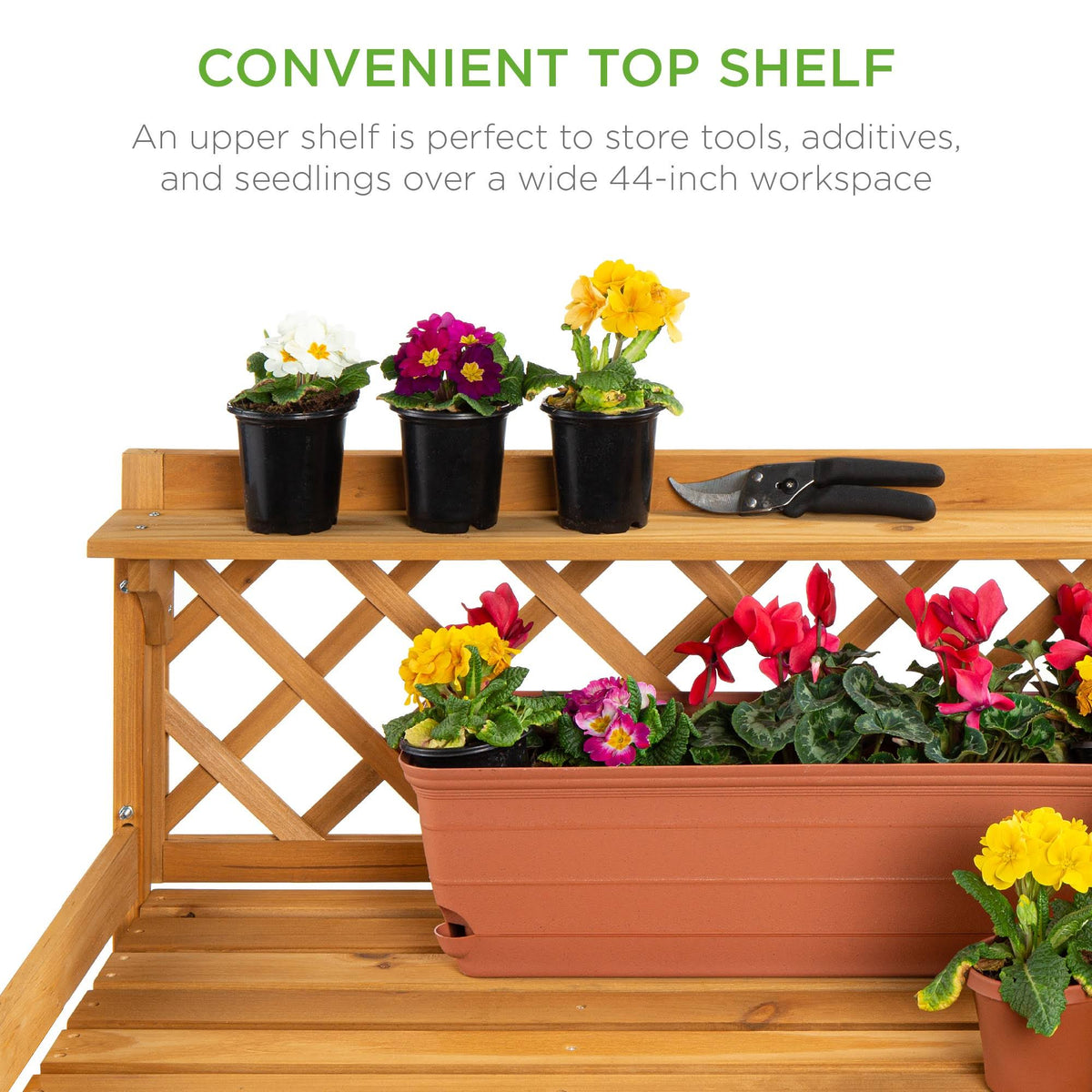 Natural Wood Potting Bench I95603