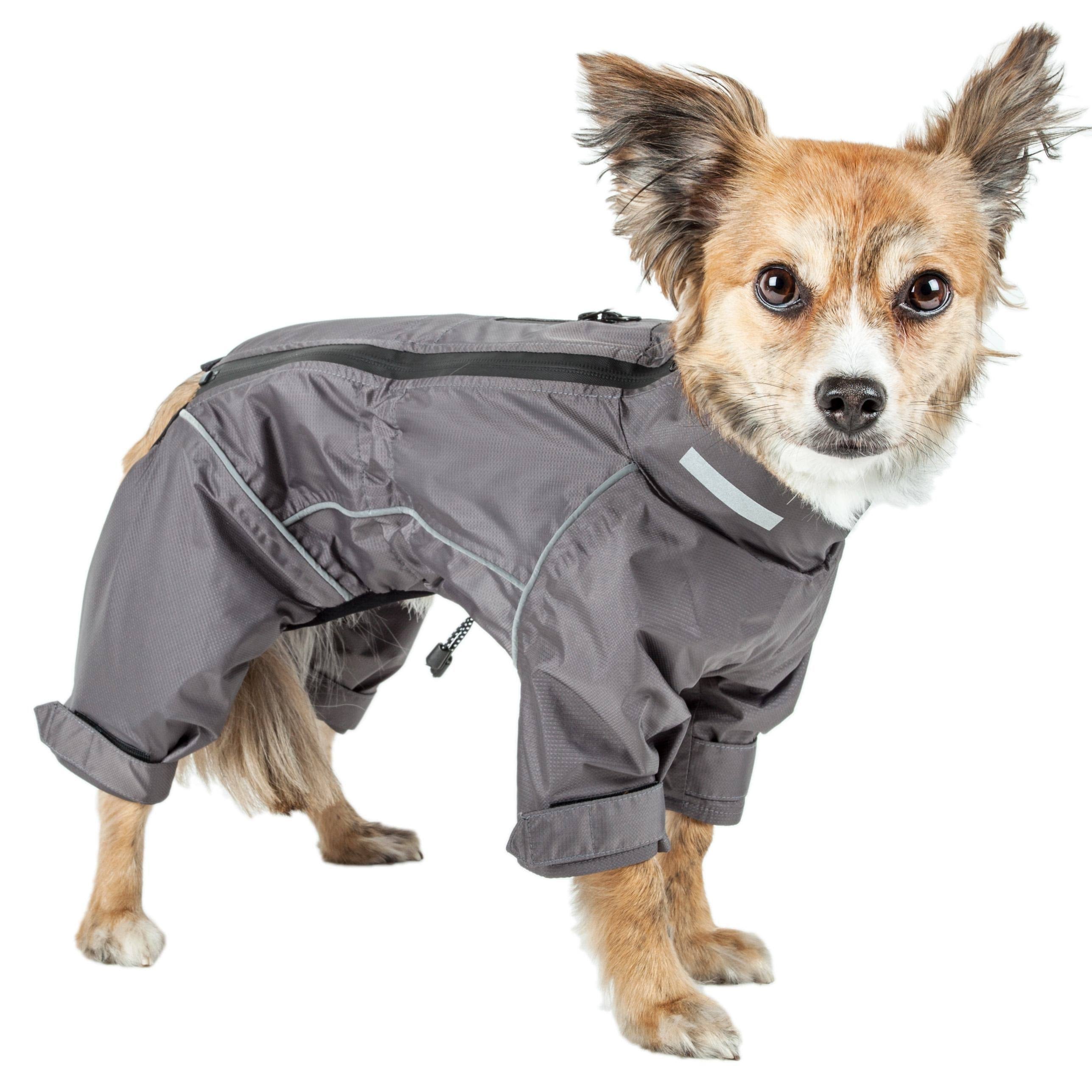 Waterproof Reflective Full Body Dog Coat Jacket Orange Medium B5181