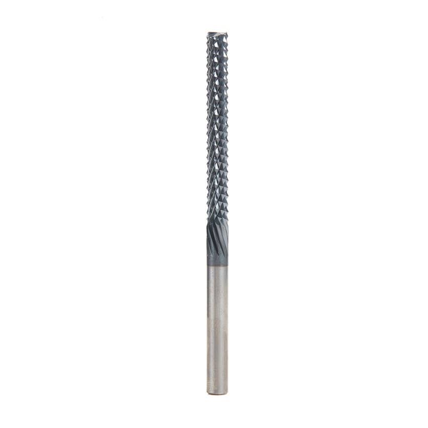 Solid Carbide Fiberglass and Composite Cutting 1/4 Dia x 2-1/8 x 1/4 Shank AlTiN Coated Mill End B23139