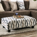 Brown Microfiber Ottoman D8733