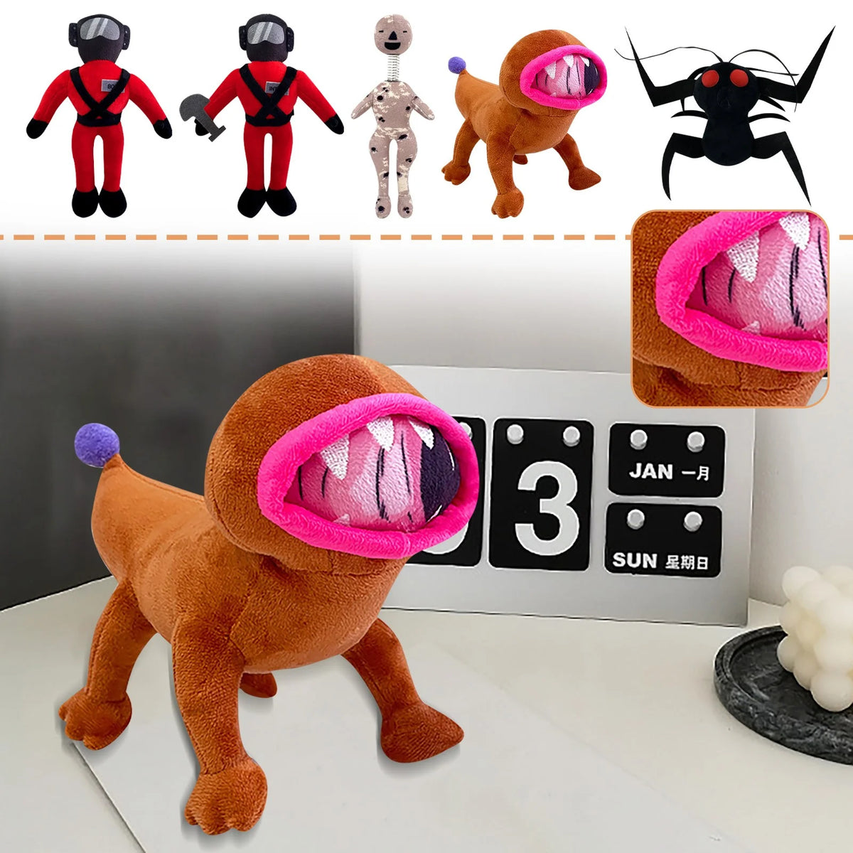 Coil-Head Plush Doll Stuffed Animal I53640