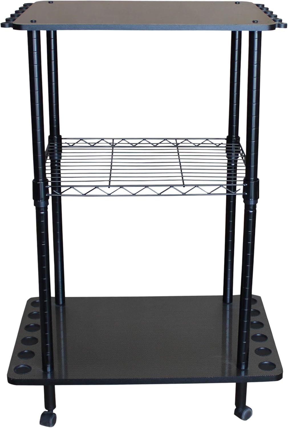 12 Fishing Rod Tackle Cart, Black, Pack of 2 E3960