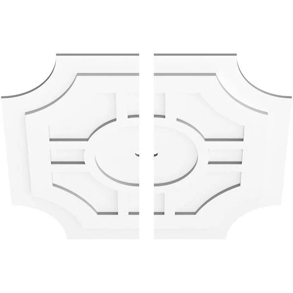 PVC Contemporary Ceiling Medallion Two Piece T8459