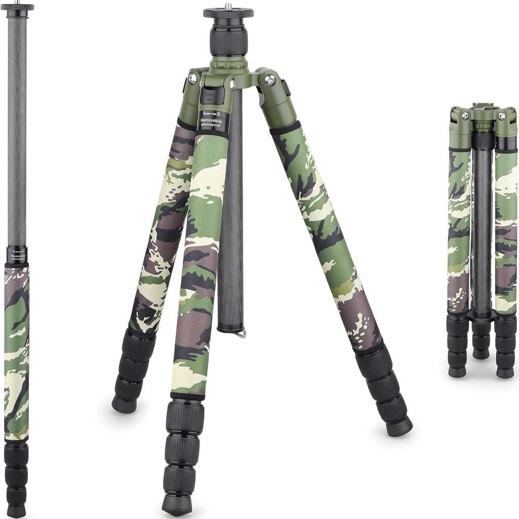 Carbon Fiber Tripod Monopod Heavy Duty Stand with 360° Panoramic Ballhead Z31045