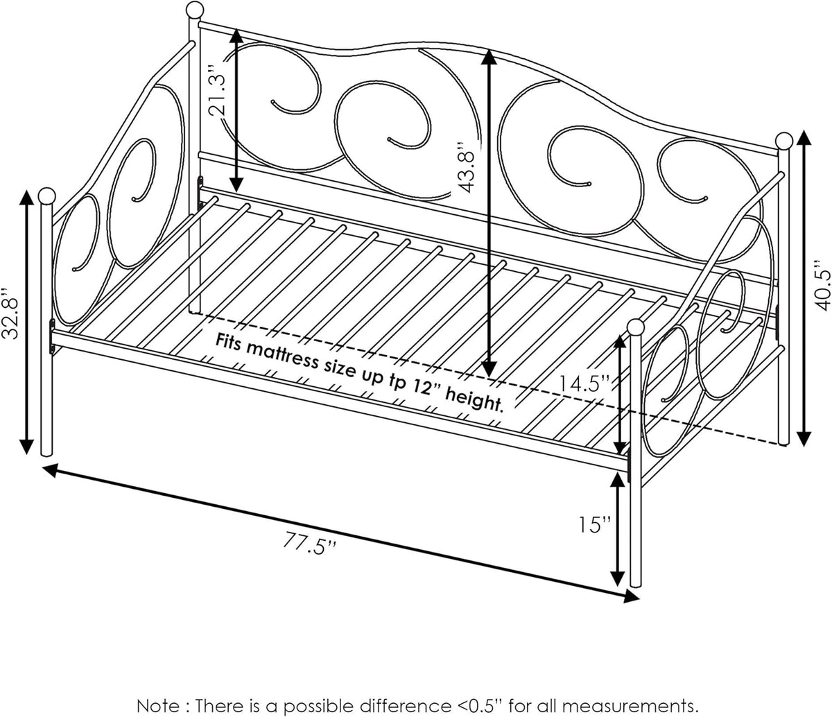 White Metal Daybed K8930