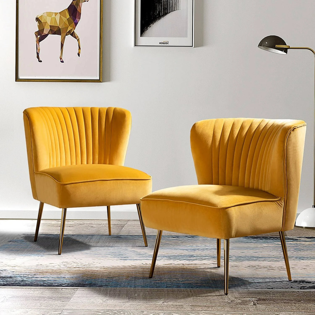 Yellow Side Chair Set of 2 T2269