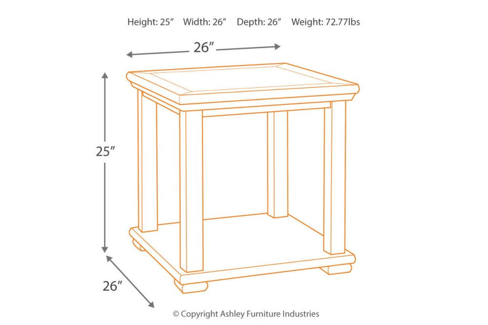 Black Square End Table N9948