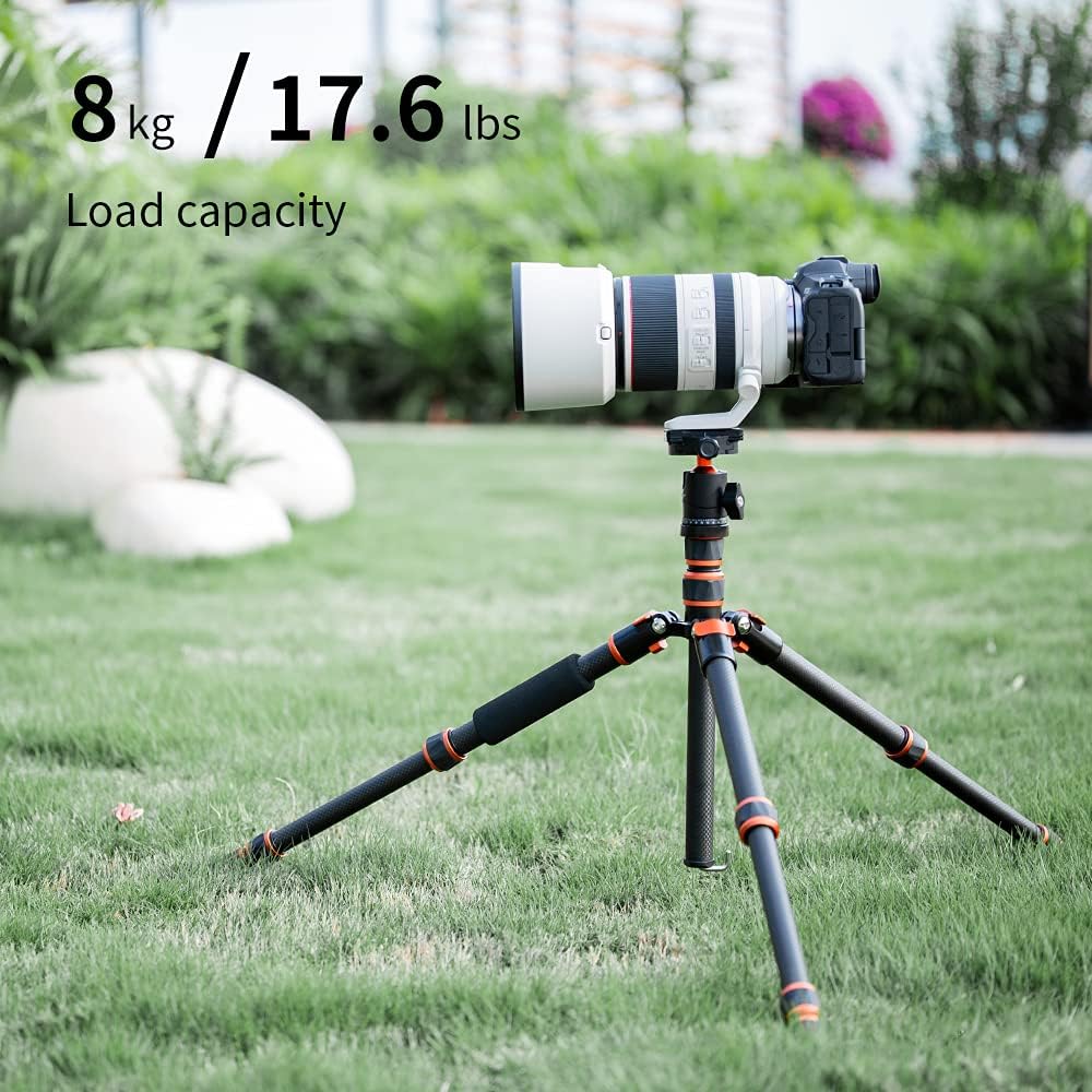61 inch Carbon Fiber Camera Tripod with 360 Degree Ball Head Q485