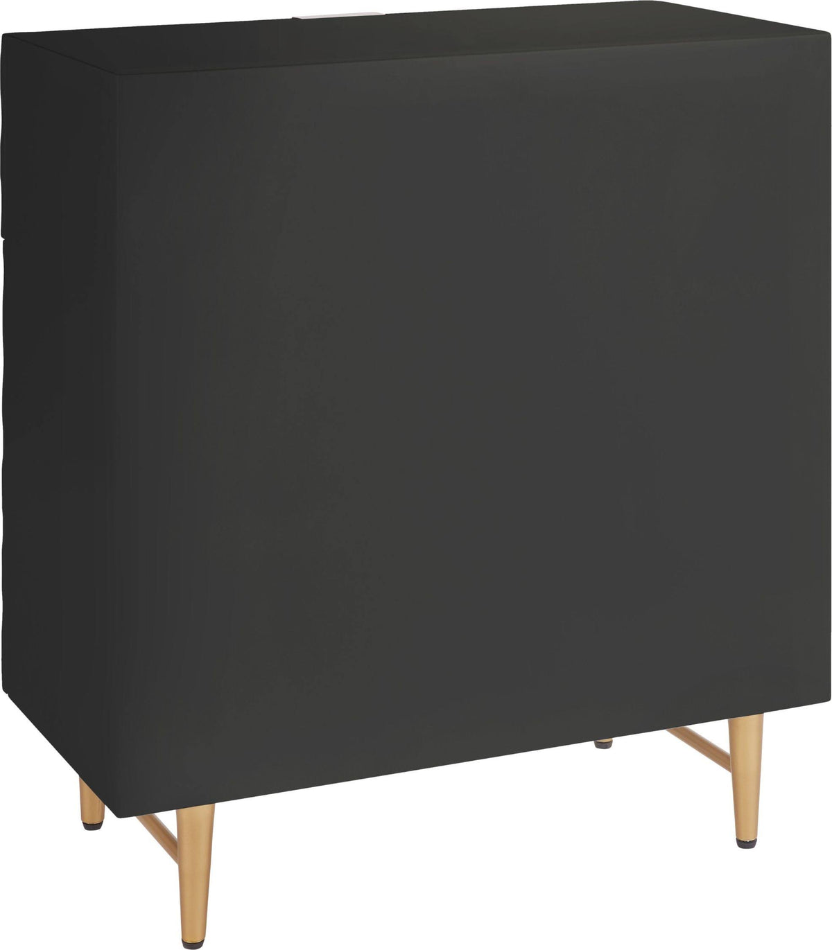Glossy Black 1-Drawer Small Cabinet B322