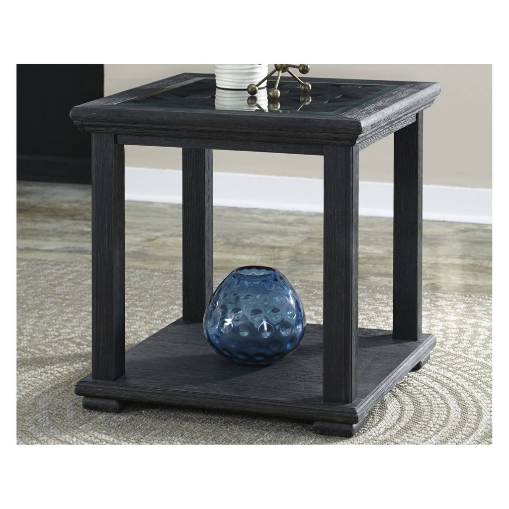 Black Square End Table N9948