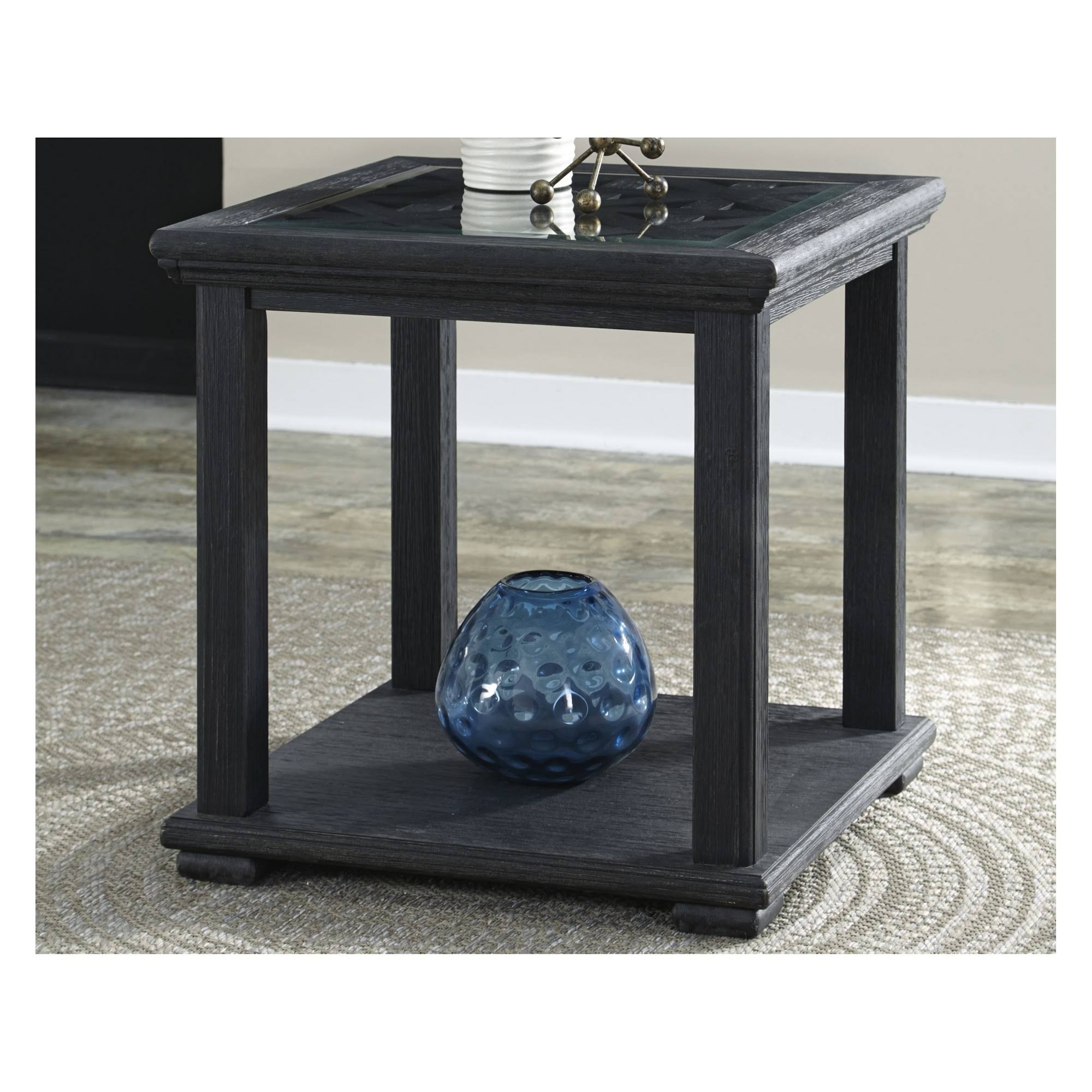 Black Square End Table N9948