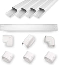 PVC Decorative Line Set Cover Kit for Ductless Mini Split Air Conditioners, Pack of 2 Q477