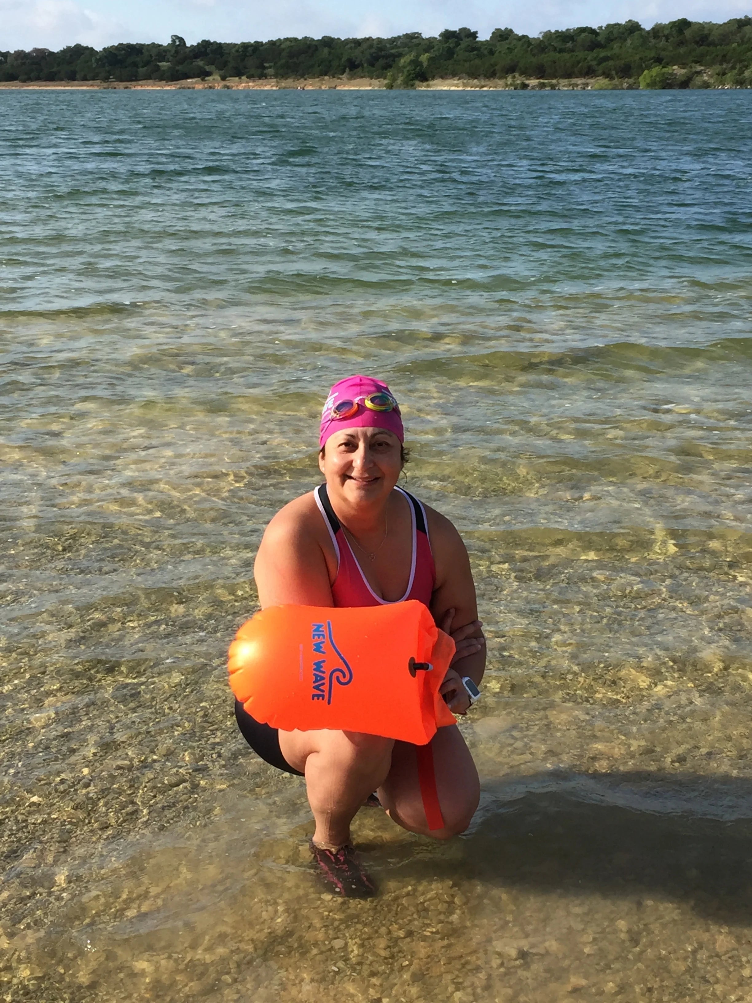 Swim Buoy Drybag for Open Water Swimmers, 20 Liter Orange PVC R1323
