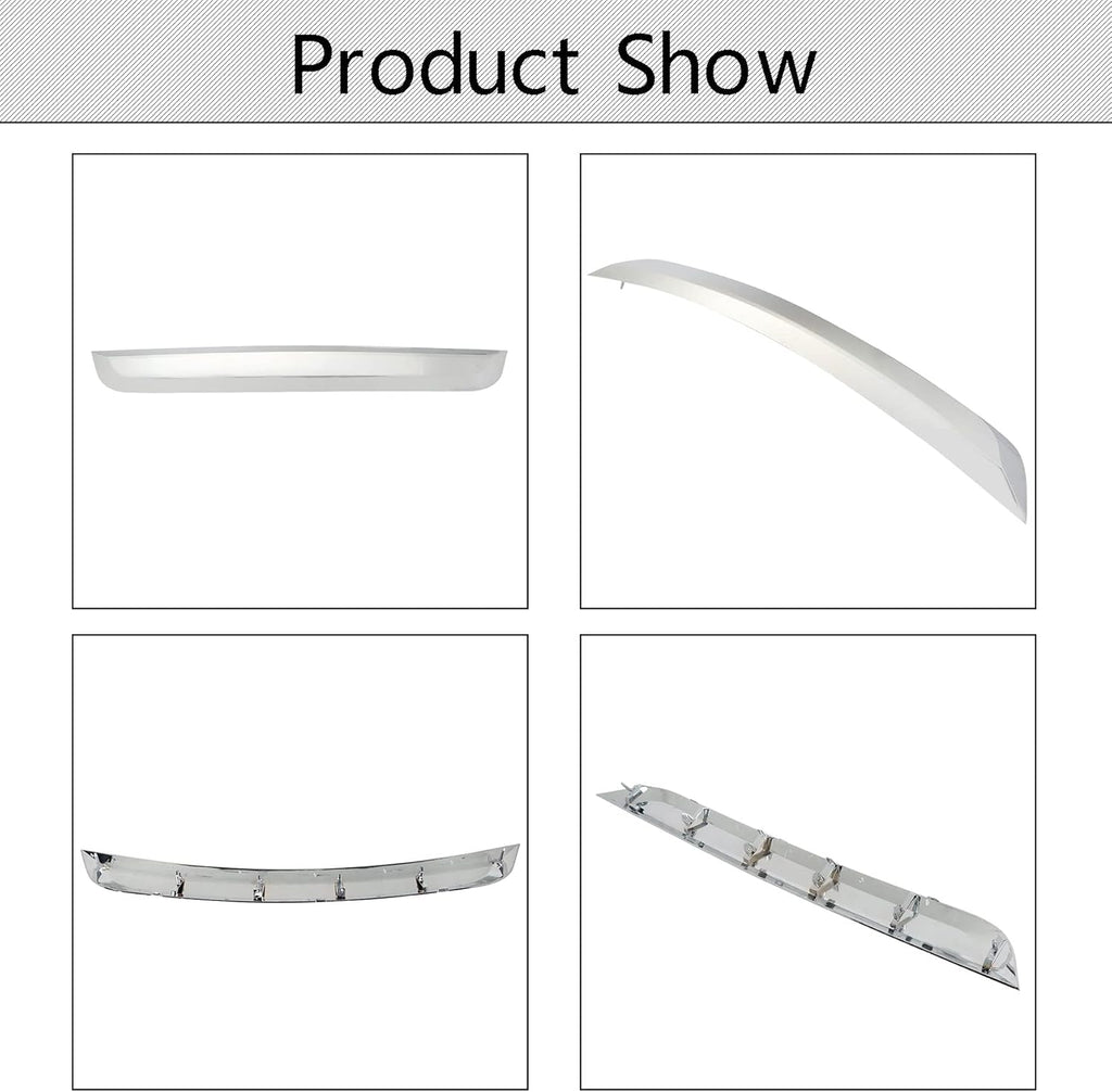 Chrome Front Lower Grille Molding Trim Grill Replacement Pack of 2 O6245