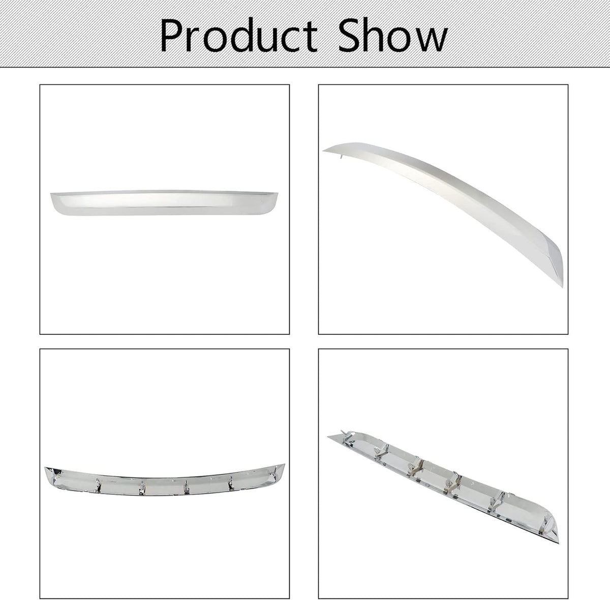 Chrome Front Lower Grille Molding Trim Grill Replacement Pack of 2 O6245