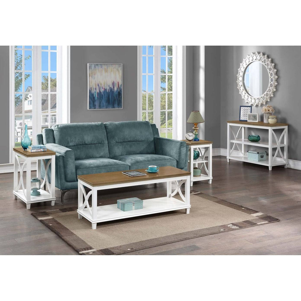 Driftwood / White End Table M451