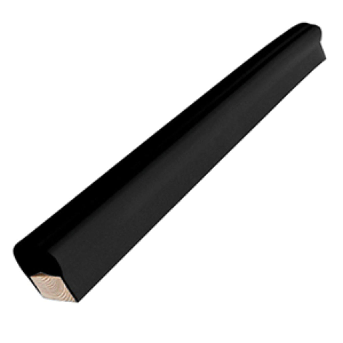 Black Piling Post Bumper One End Capped 6" M2050