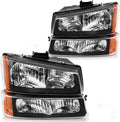 Black Housing Amber Reflector Headlights Assembly T204787